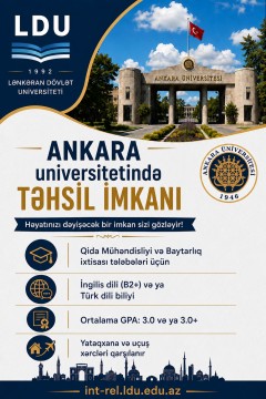 Lənkəran Dövlət Universitetinin tələbələrinin nəzərinə!